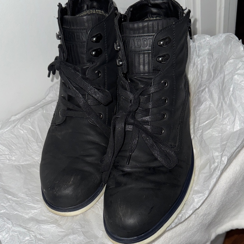 Madden Men's Black Leather Boots